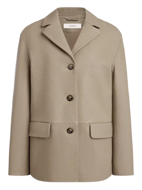 12 STOREEZ surchemise en cuir à poche poitrine