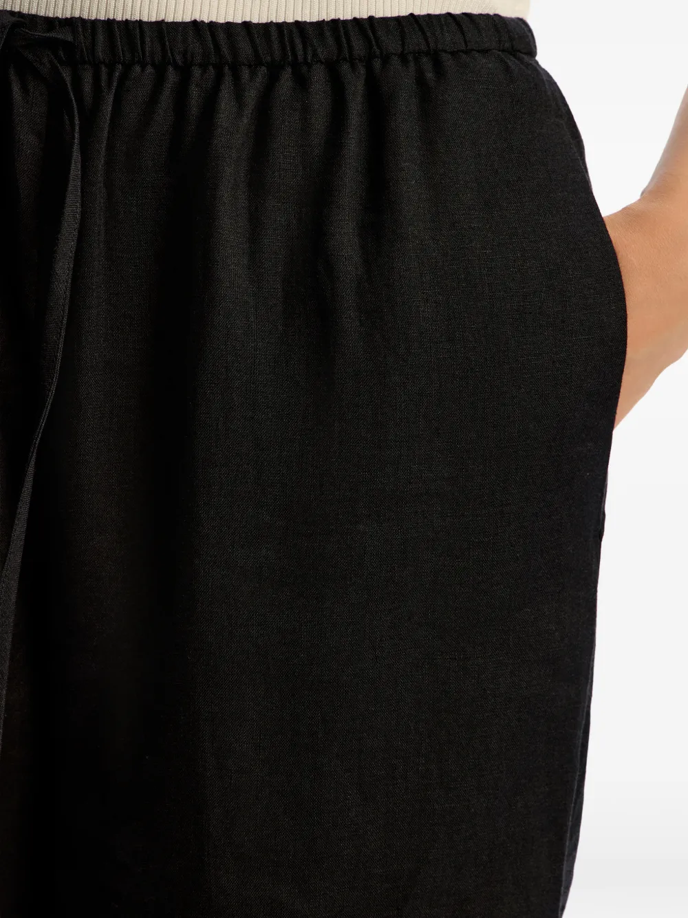 12 STOREEZ Linnen broek Zwart
