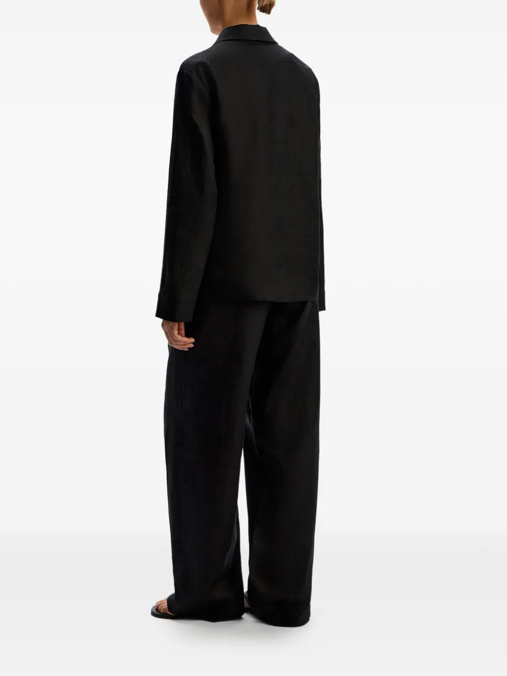 12 STOREEZ Linnen broek Zwart