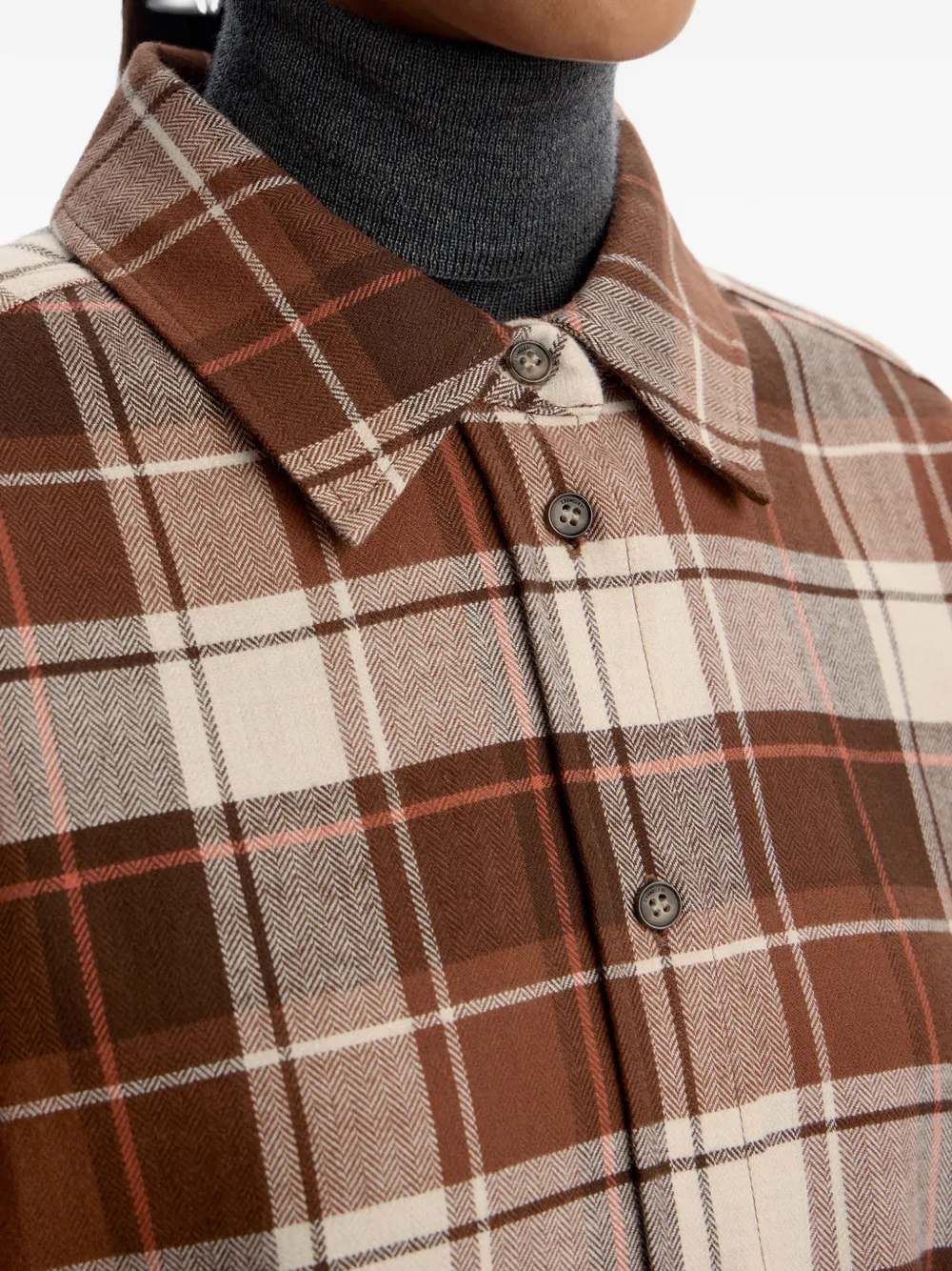 12 Storeez Checked Shirt In Brown
