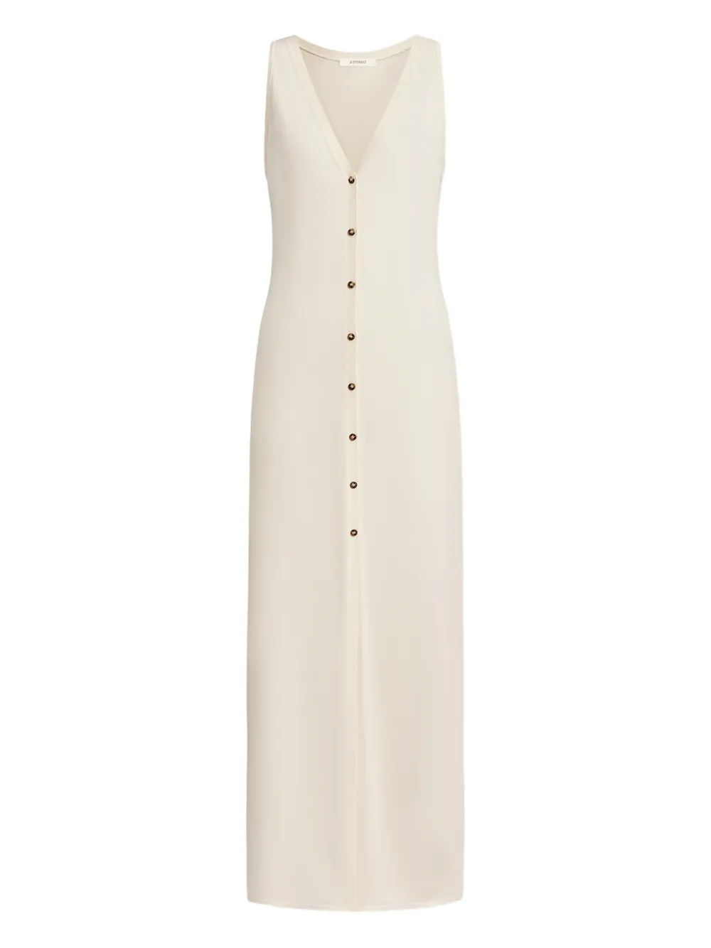 12 STOREEZ buttoned maxi dress | Neutrals | Image 1