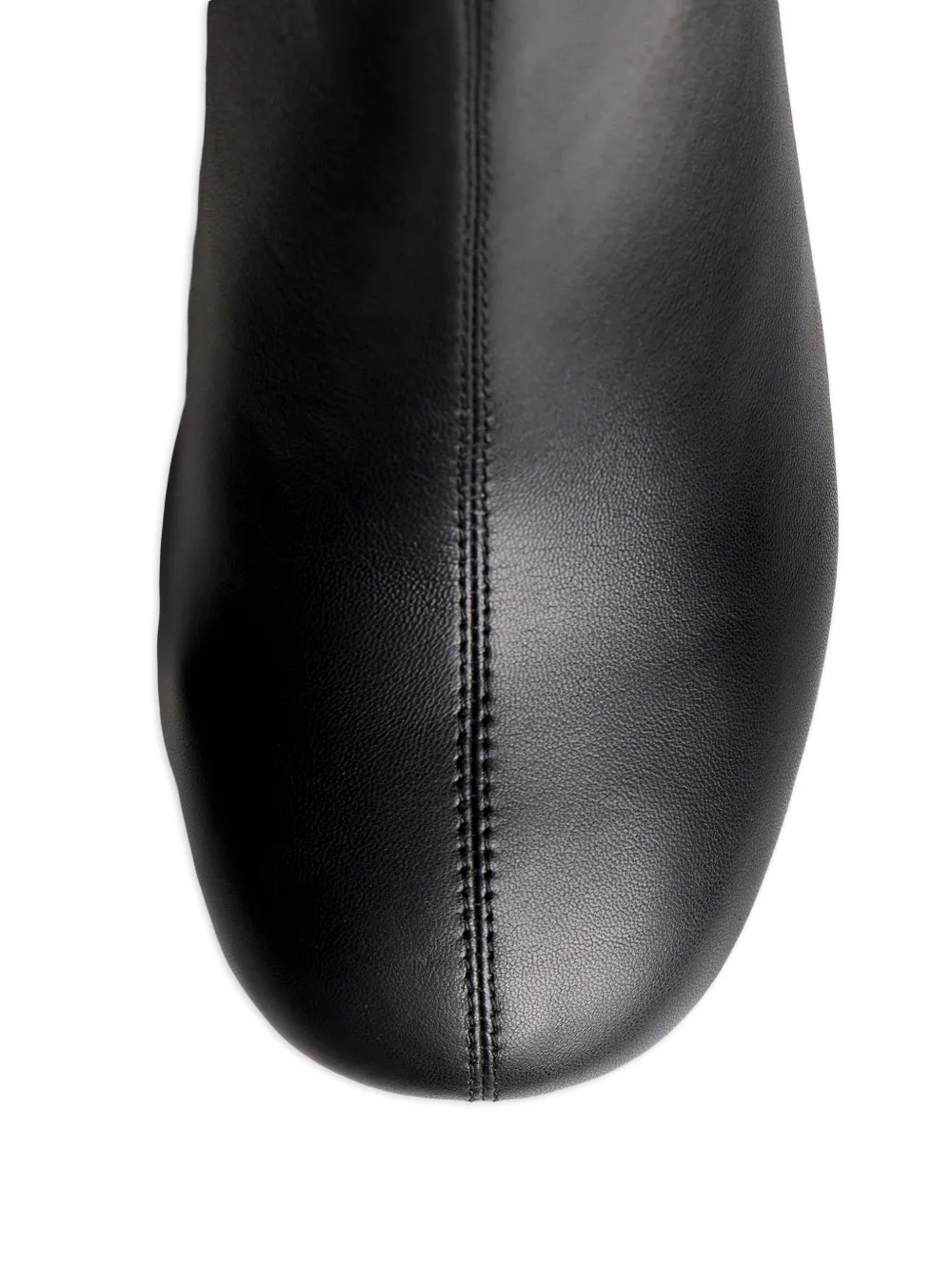 12 STOREEZ 65 mm leren enkellaarzen Zwart
