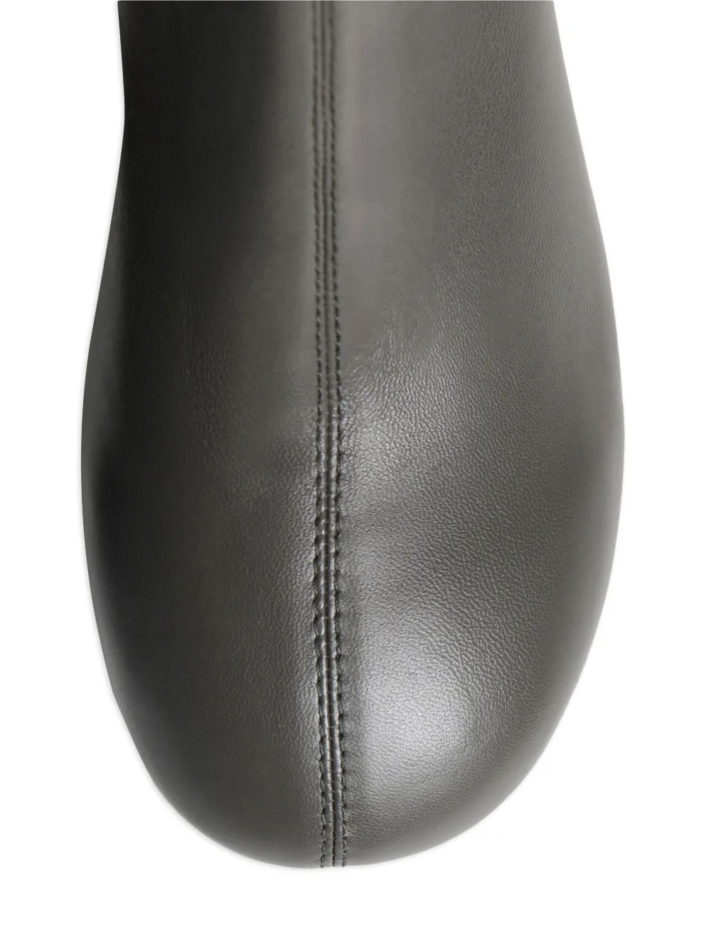 12 STOREEZ 65 mm leren enkellaarzen met blokhak Grijs