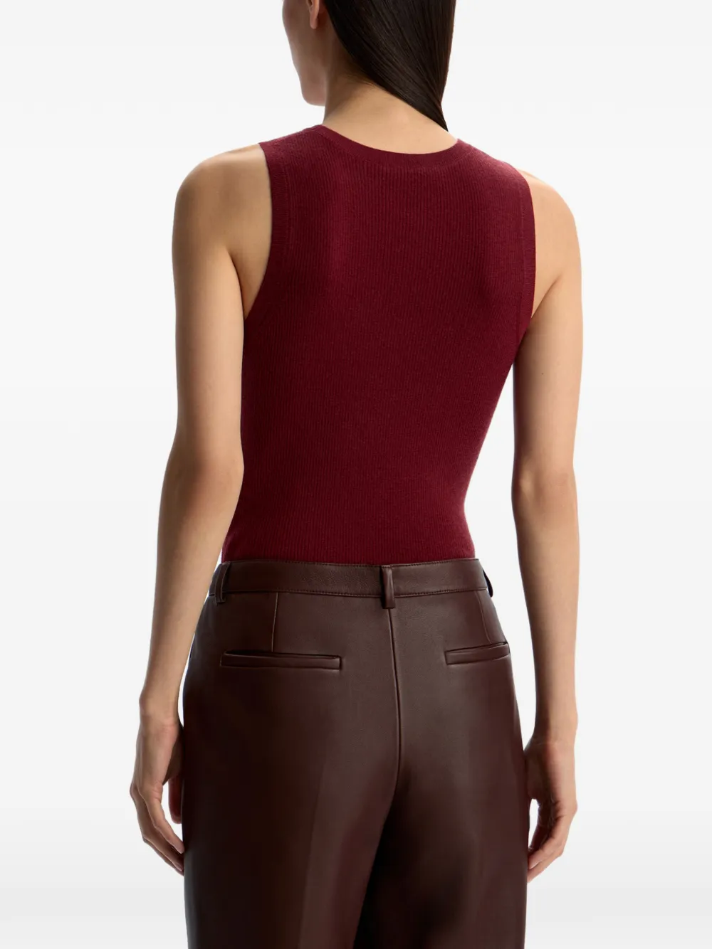 12 STOREEZ Tanktop van merinowol Rood