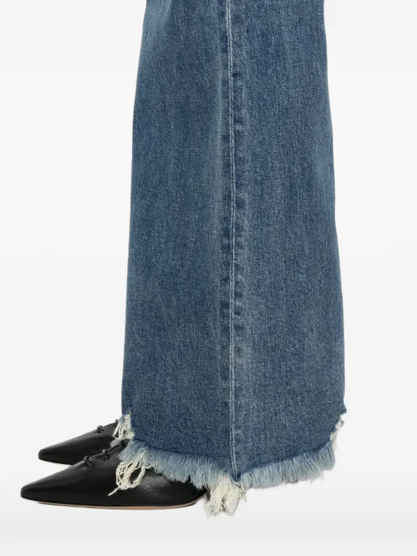 Alice + Olivia Delancey Frayed Bootcut Jeans | Blue | FARFETCH