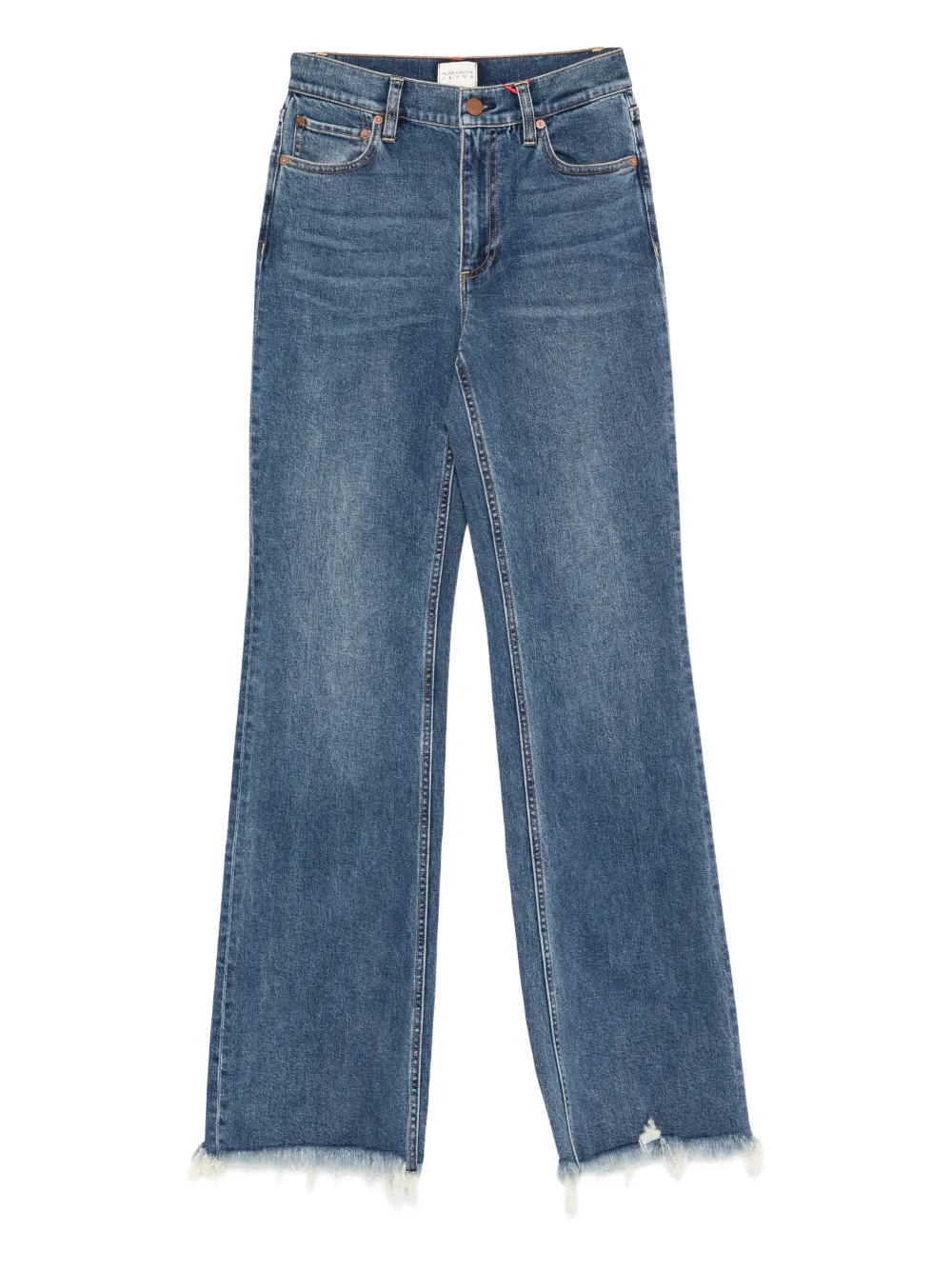 alice + olivia Delancey frayed bootcut jeans - Blu