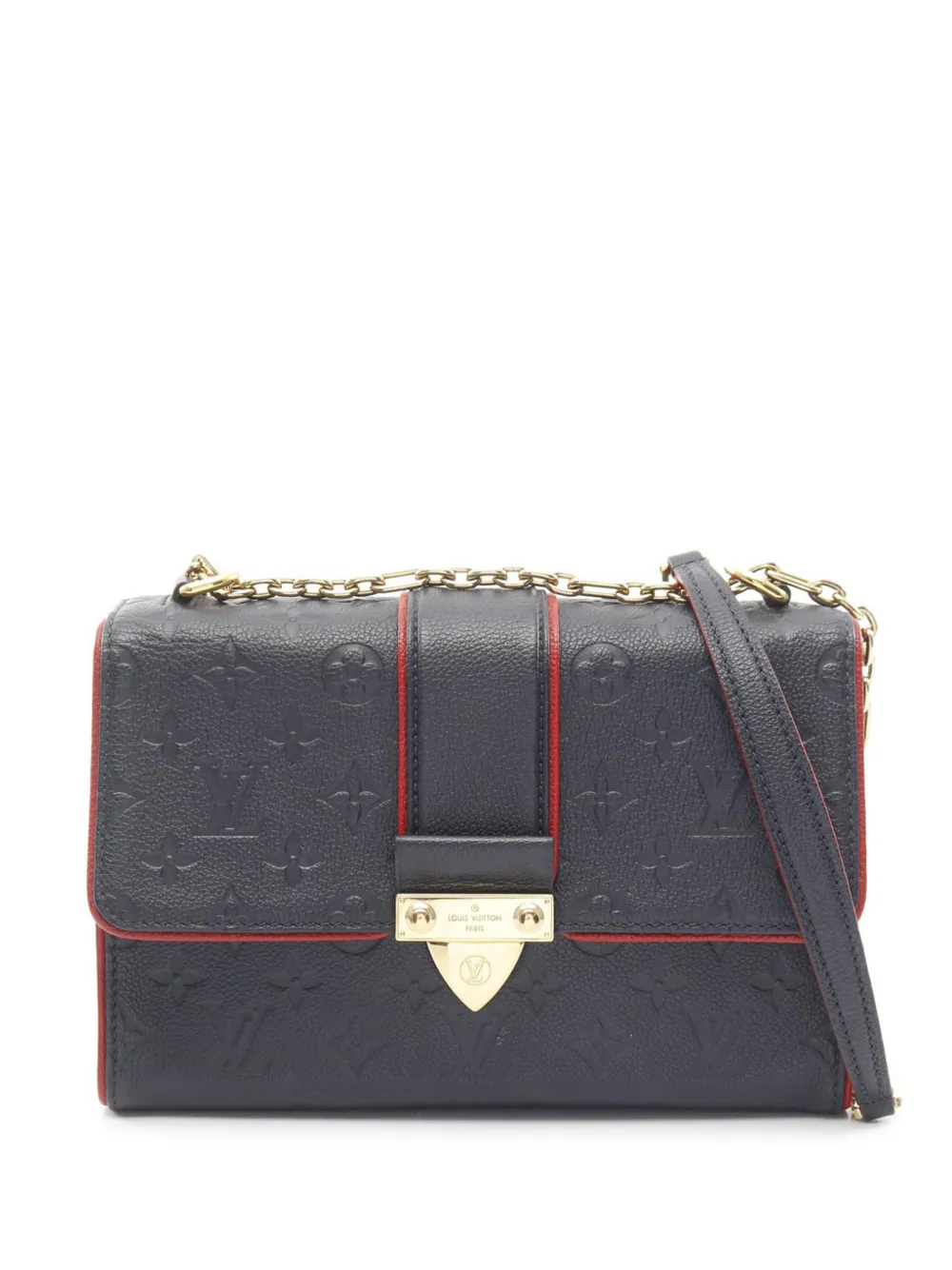 Louis Vuitton Pre-Owned Borsa a spalla Saint Sulpice PM in pelle Empreinte con monogramma 2017 - Blu