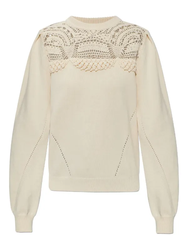 Ulla Johnson Crochet Sweater in Neutrals