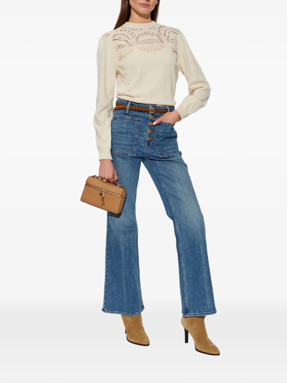 Ulla Johnson Gehaakte trui Beige