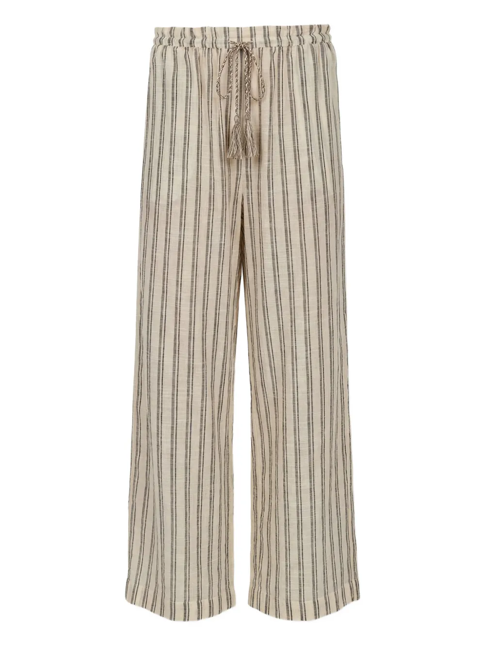 Ulla Johnson Josephine striped tassel trousers - Toni neutri