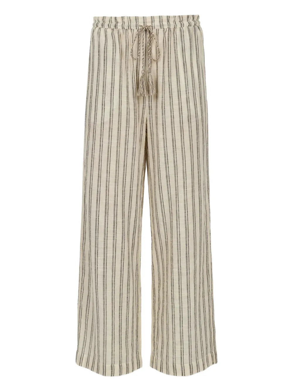 Ulla Johnson Josephine striped tassel trousers - Toni neutri