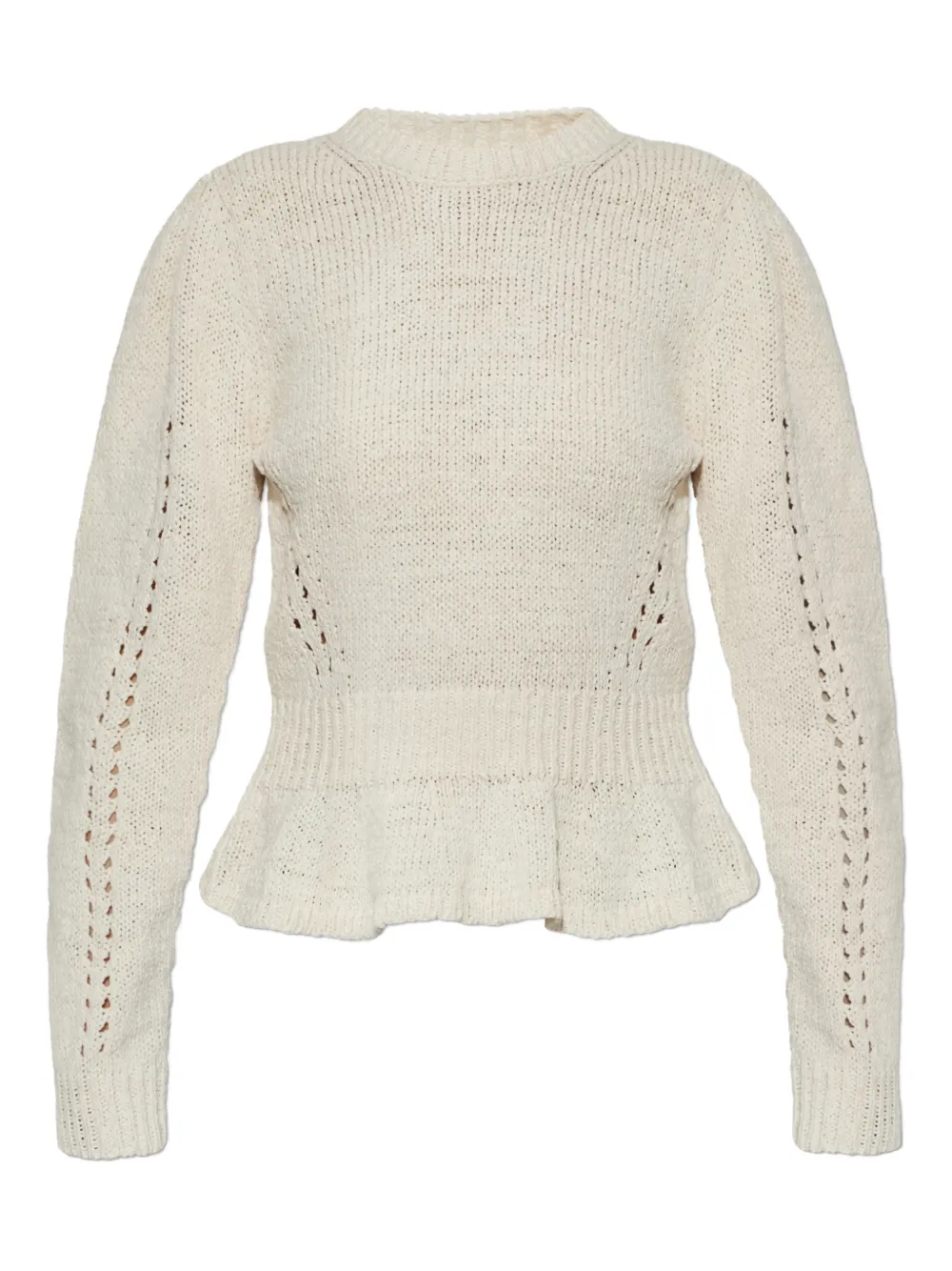 Ulla Johnson peplum puff-sleeve sweater - Toni neutri