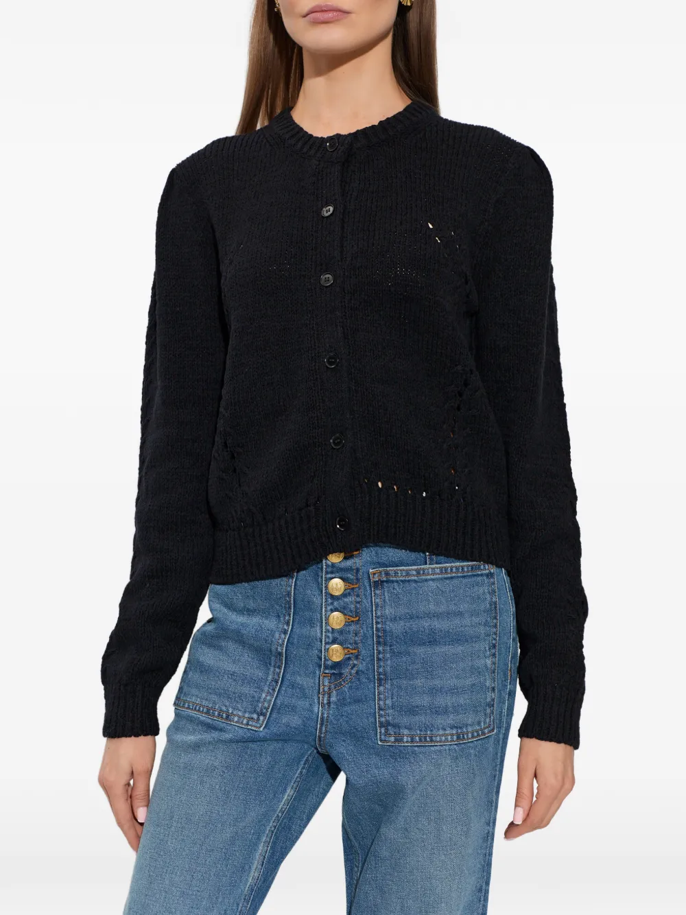  Ulla Johnson Button Knitted Cardigan - Black 