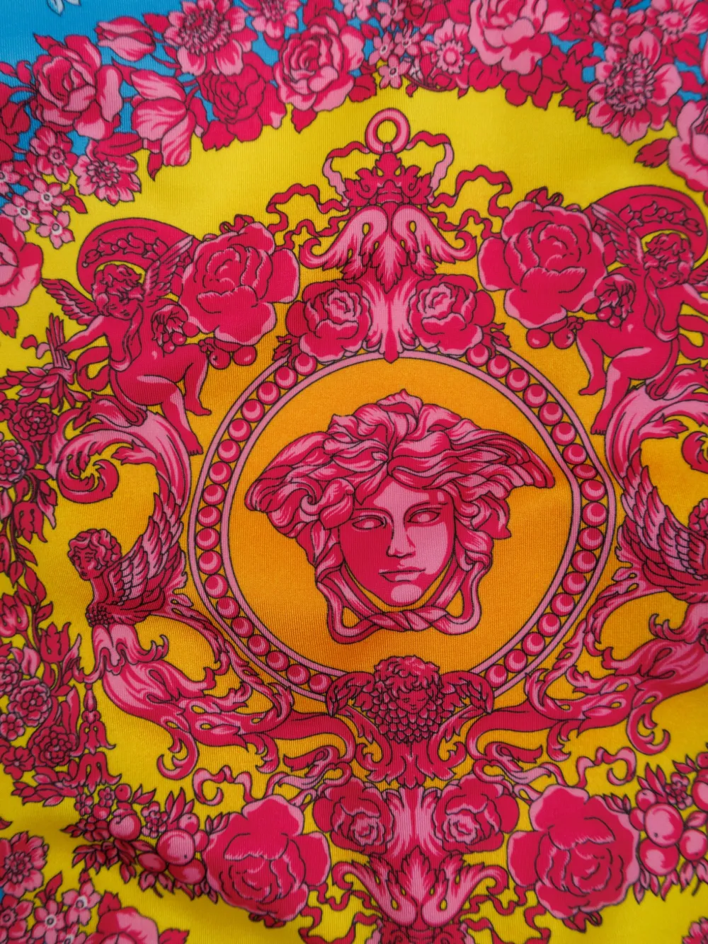 Versace Kids Medusa badpak met bloemenprint Geel