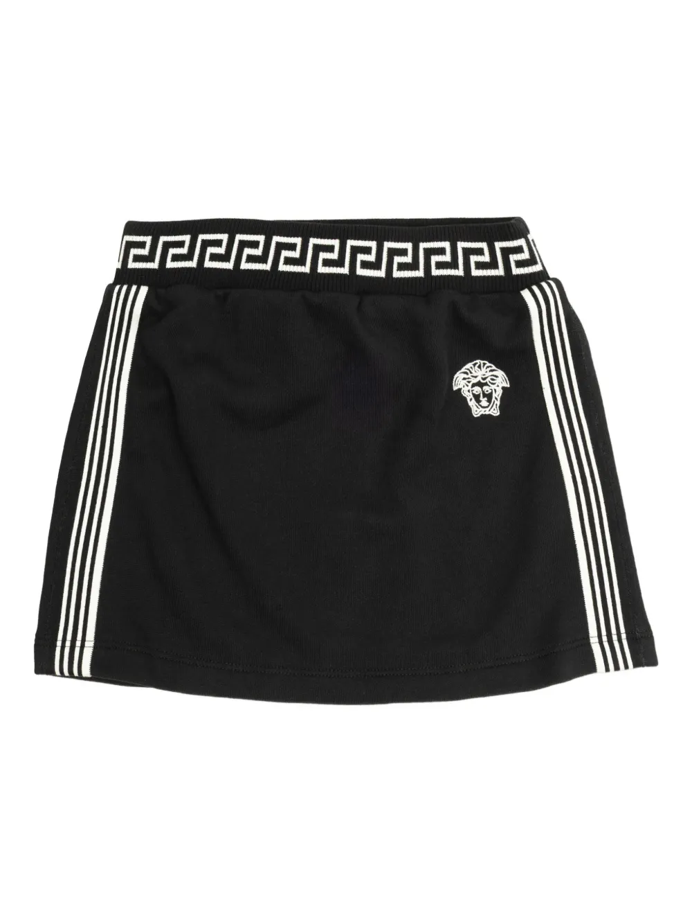 Versace Kids stripe-detail skirt - Nero