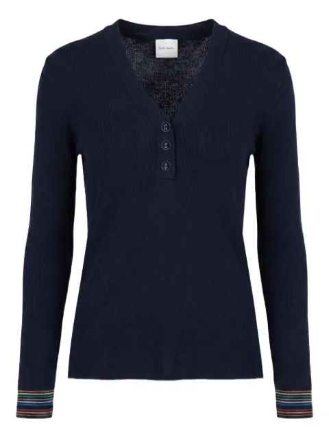 Paul Smith button ribbed top