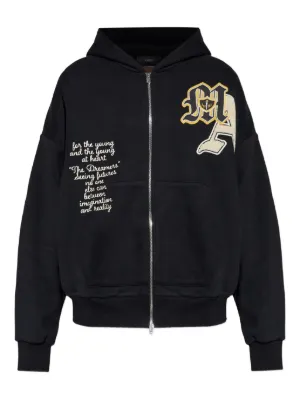 AMIRI　ラインストーン　ダメージが加工パーカー L AMIRI ラインストーン パーカー | ブラック | FARFETCH JP