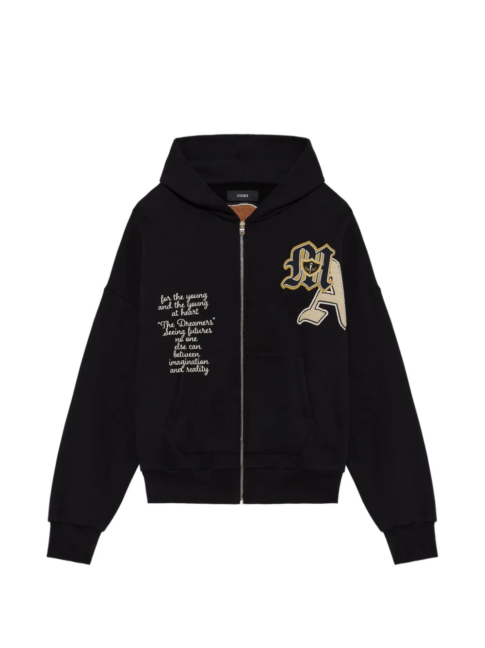 AMIRI logo-appliqué full-zip hoodie - Nero
