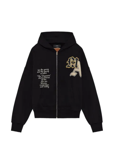 AMIRI logo-appliqué full-zip hoodie