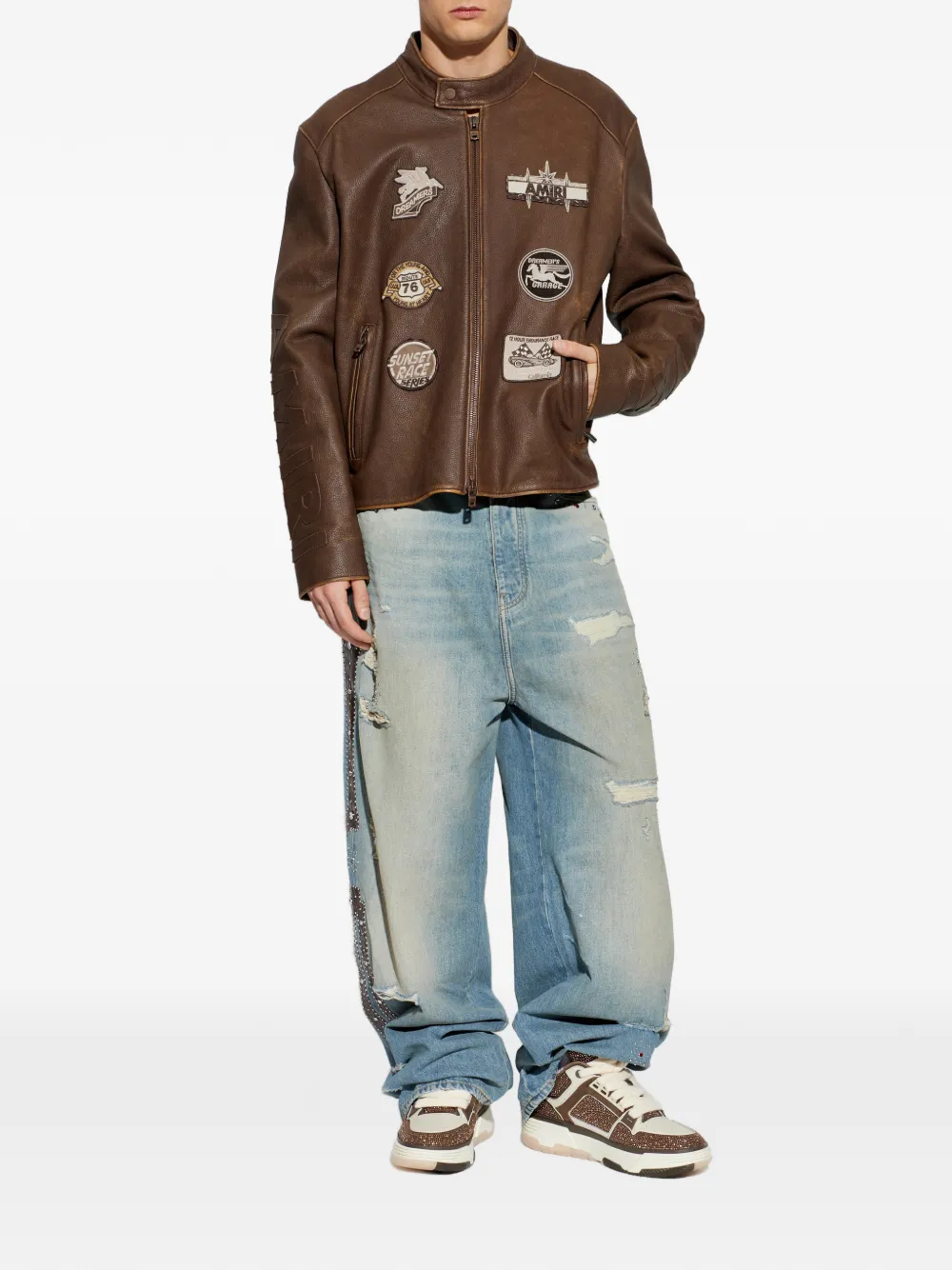 AMIRI distressed embellished jeans | Jeans anchos | Image 2