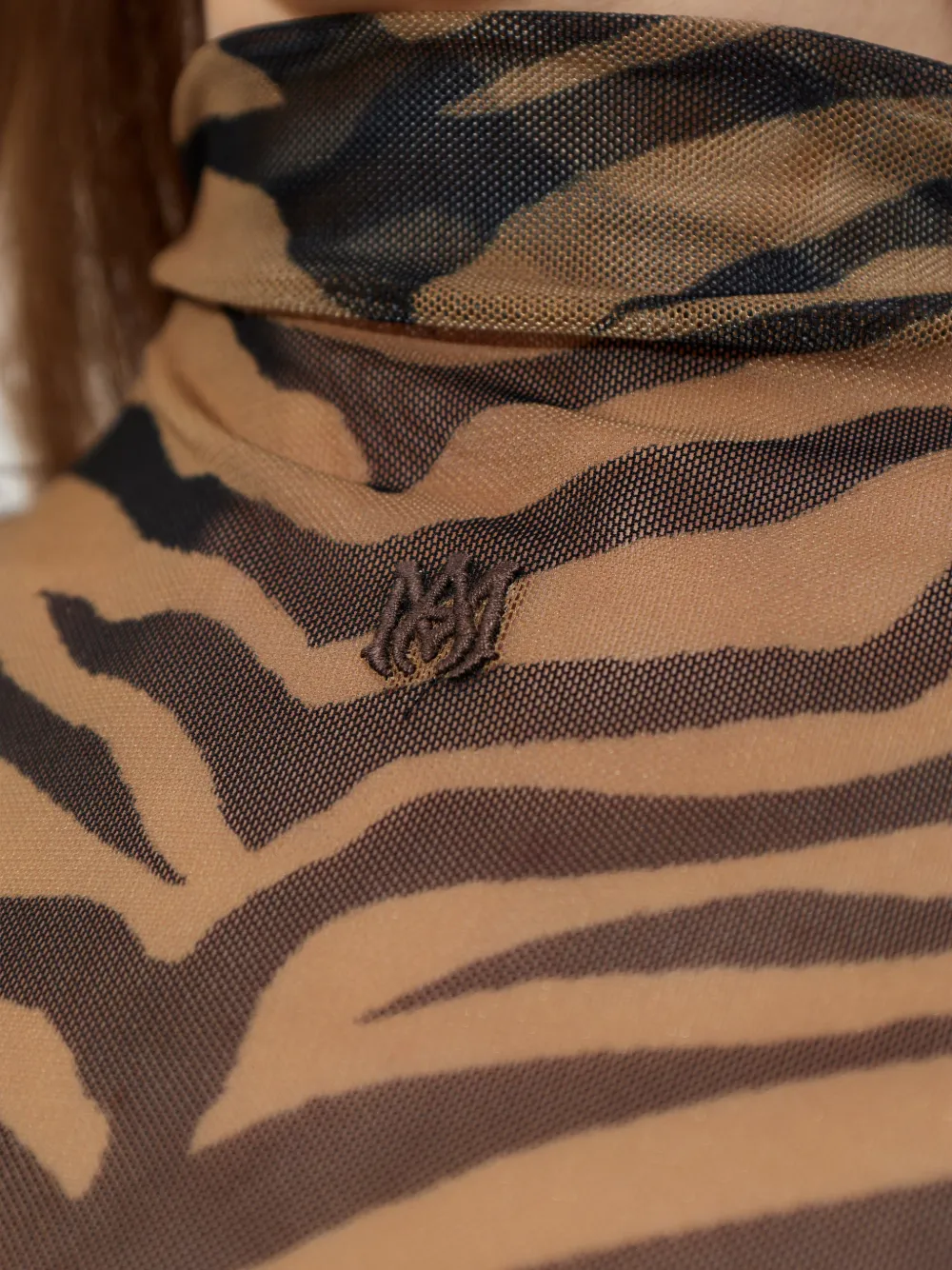 AMIRI Top met zebraprint Beige