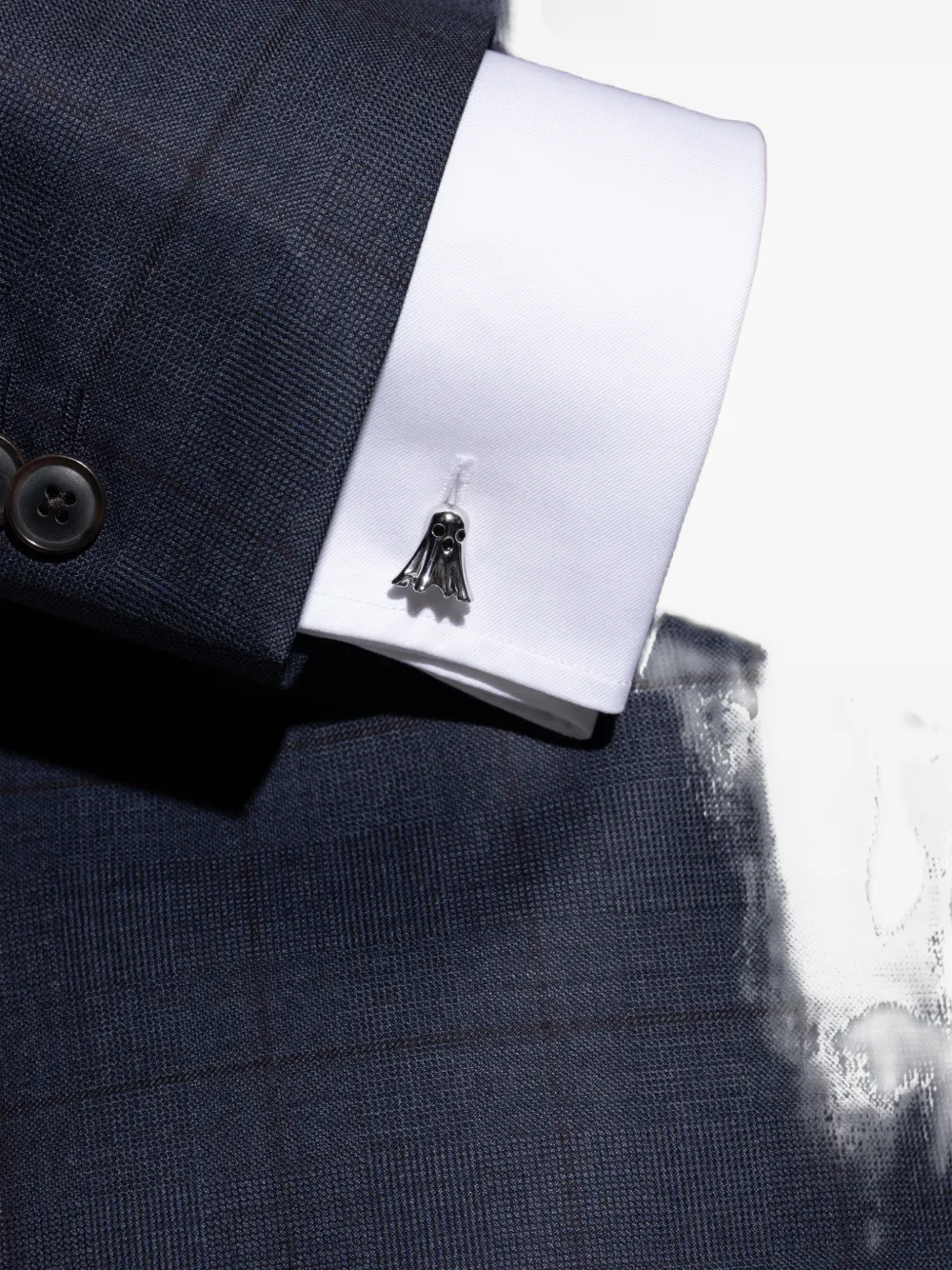 Paul Smith ghost-motif cufflinks - Argento