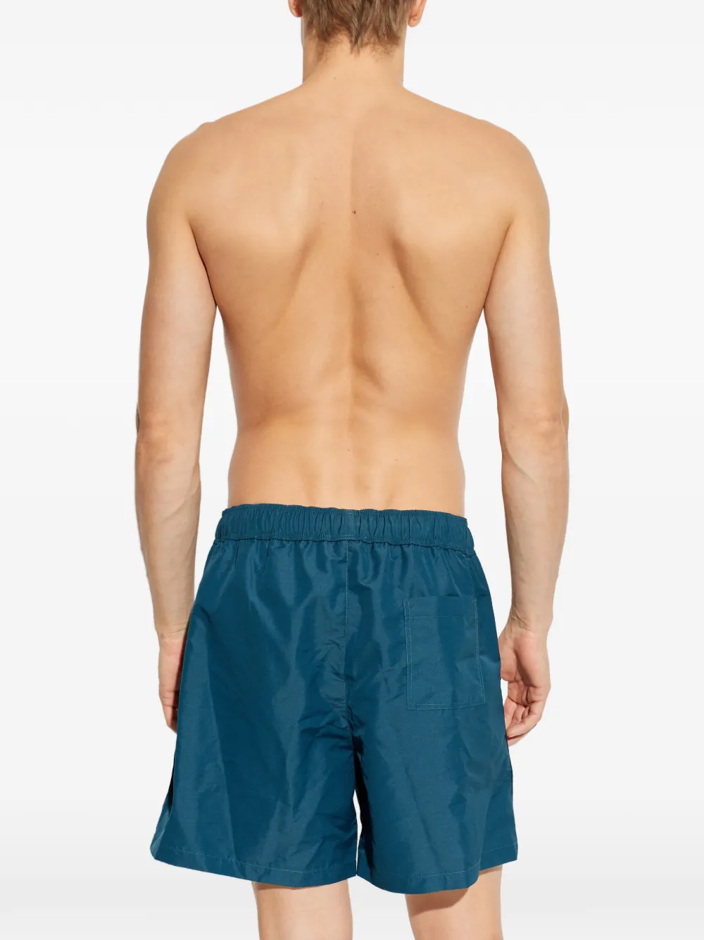  Versace Patterned-stripe Swim Shorts - Blue 