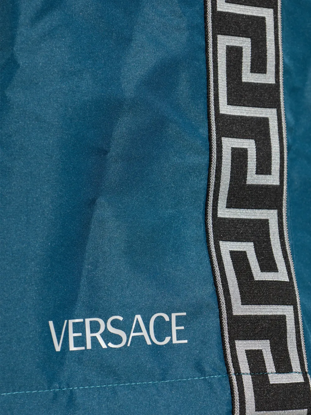 Versace Zwembroek met streep-patroon Blauw