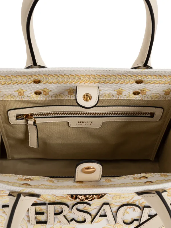 Versace ラ メドゥーサ ハンドバッグ S | ホワイト | FARFETCH JP