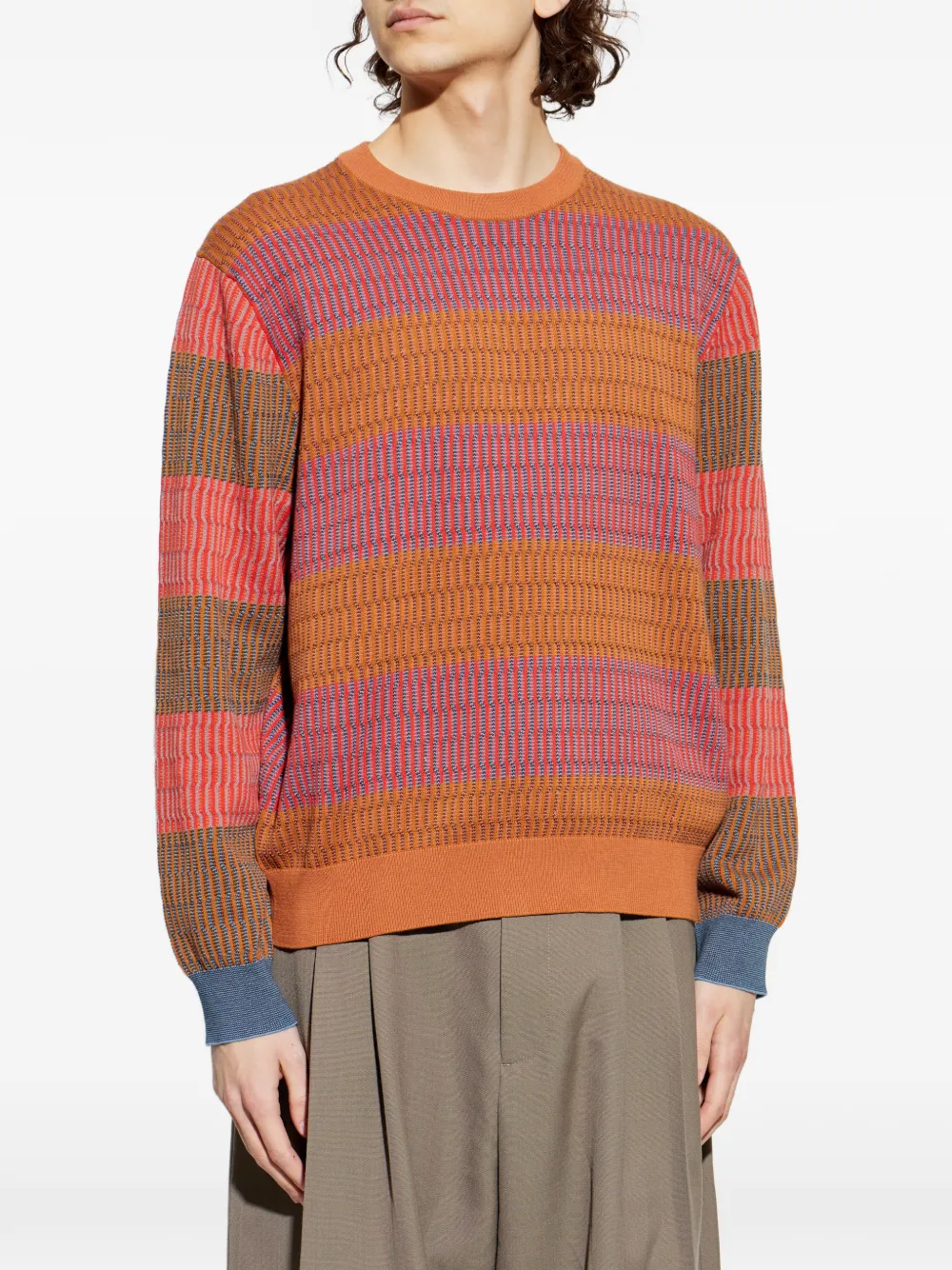  Ps Paul Smith Striped Sweater - Orange 
