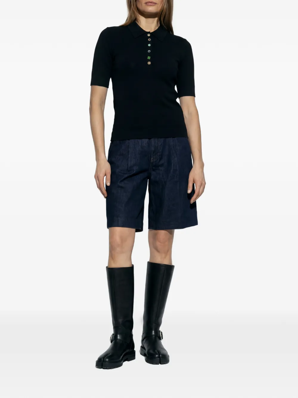PS Paul Smith button polo shirt - Zwart