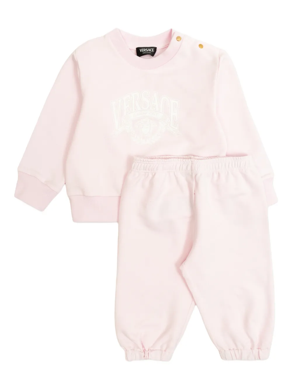 Versace Kids logo-detail babygrow set - Rosa