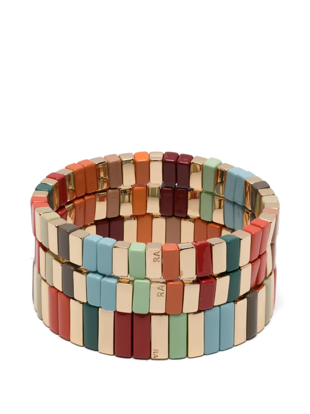 Roxanne Assoulin brass tiled bracelets - Oro
