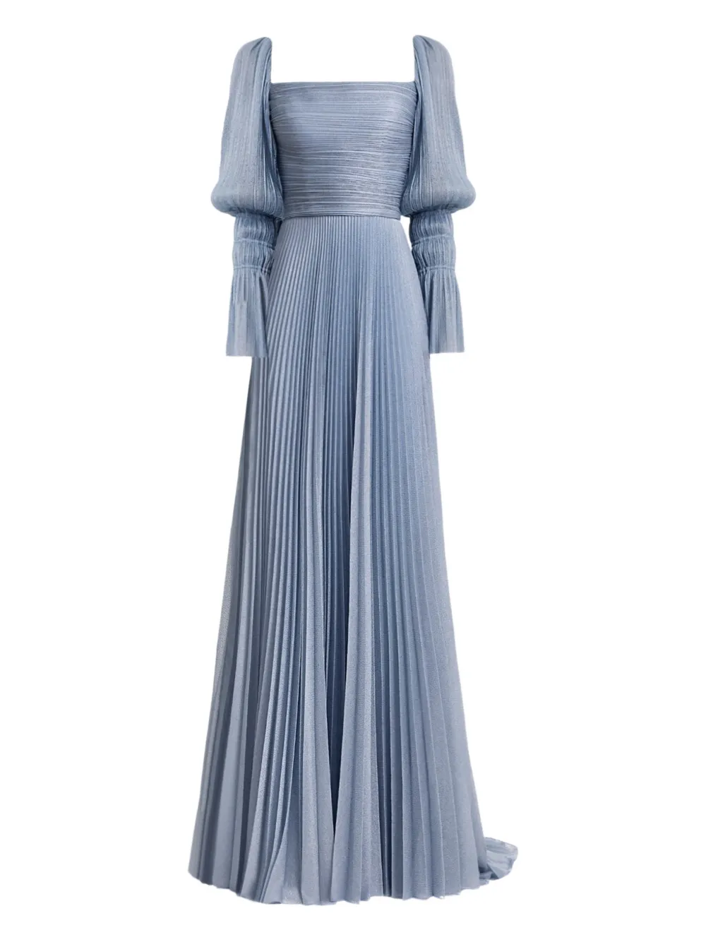 Gemy Maalouf Abito da sera plissettato - Blu
