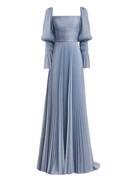 Gemy Maalouf vestido de fiesta plisado