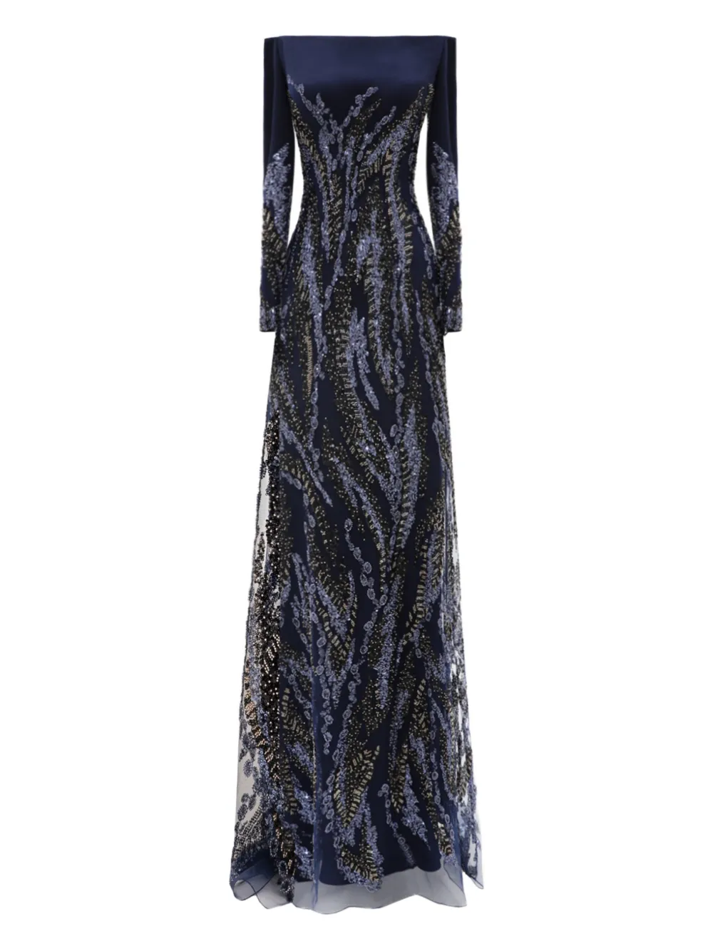 Gemy Maalouf beaded gown - Blue