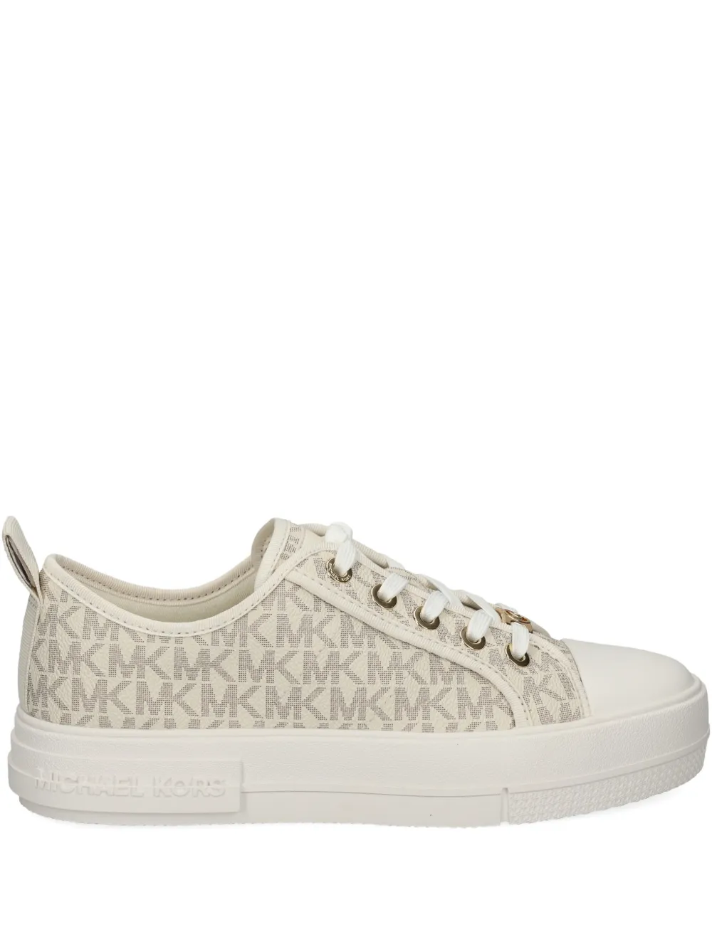 Michael Michael Kors Evy Logo-print Sneakers In Neutral