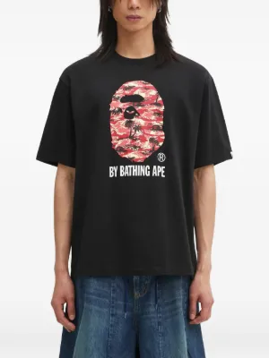 A BATHING APE® STA Houndstooth College Tee | Black | FARFETCH