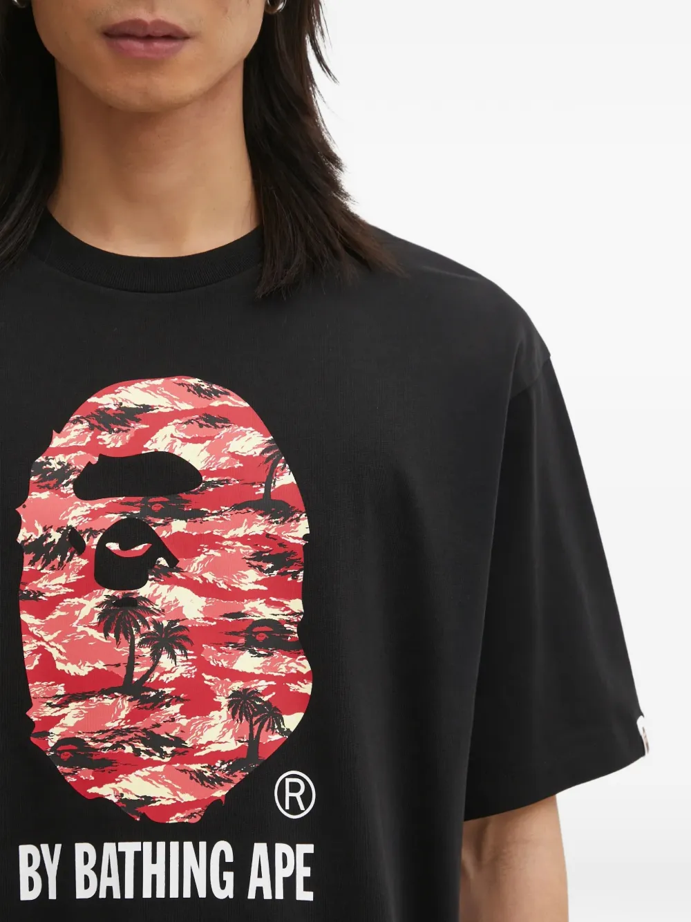 A BATHING APE T-shirt met print Zwart