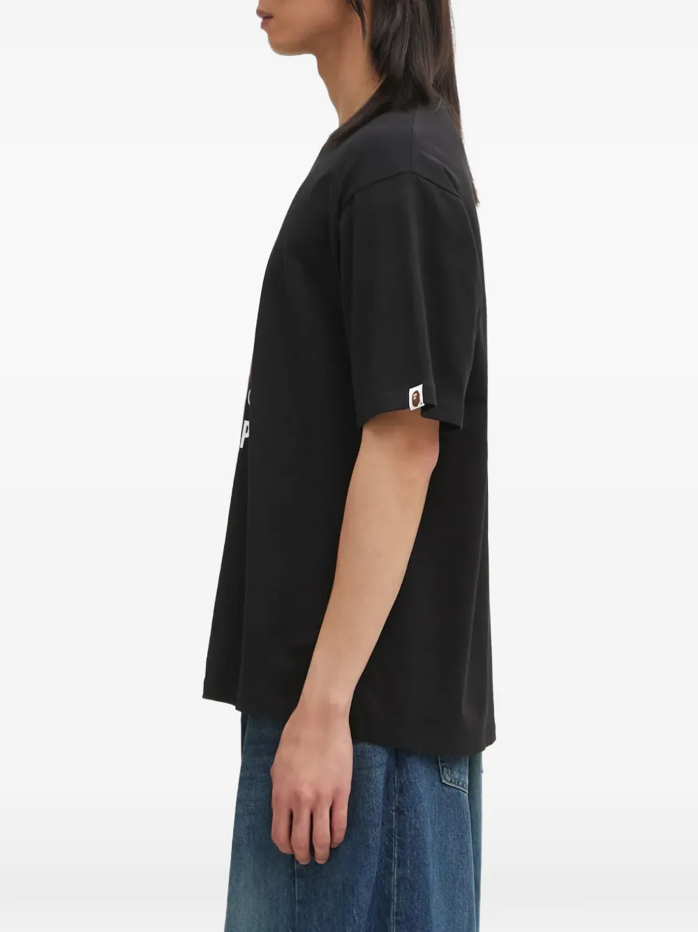 A BATHING APE T-shirt met print Zwart