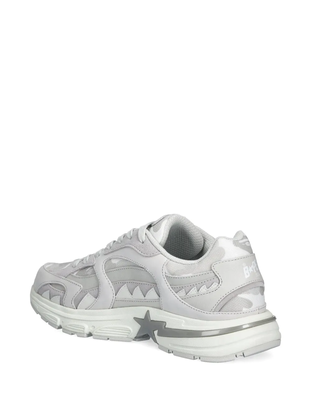 A BATHING APE Shark Sta #1 sneakers met vlakken Grijs