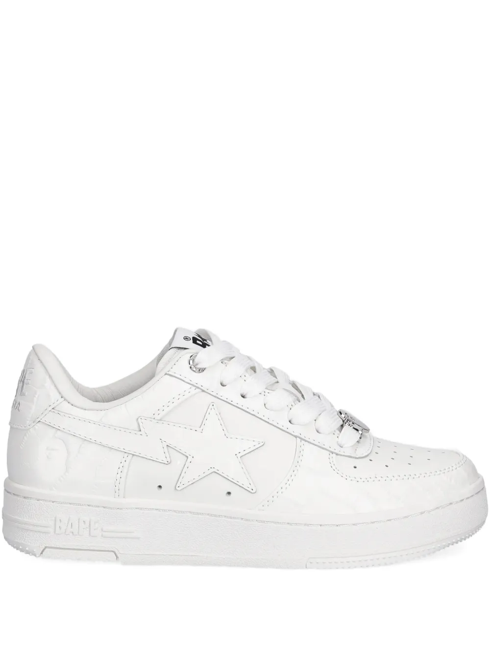 A BATHING APE BAPE STA #3 L textured sneakers Wit