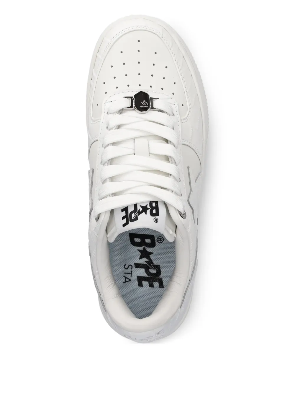 A BATHING APE BAPE STA #3 L textured sneakers Wit