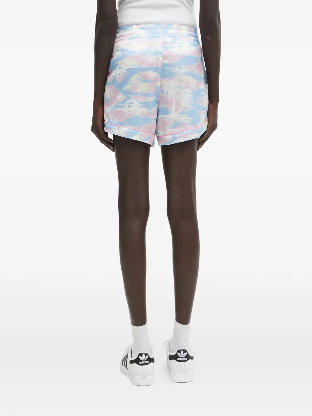 A BATHING APE Shorts met grafische print Blauw