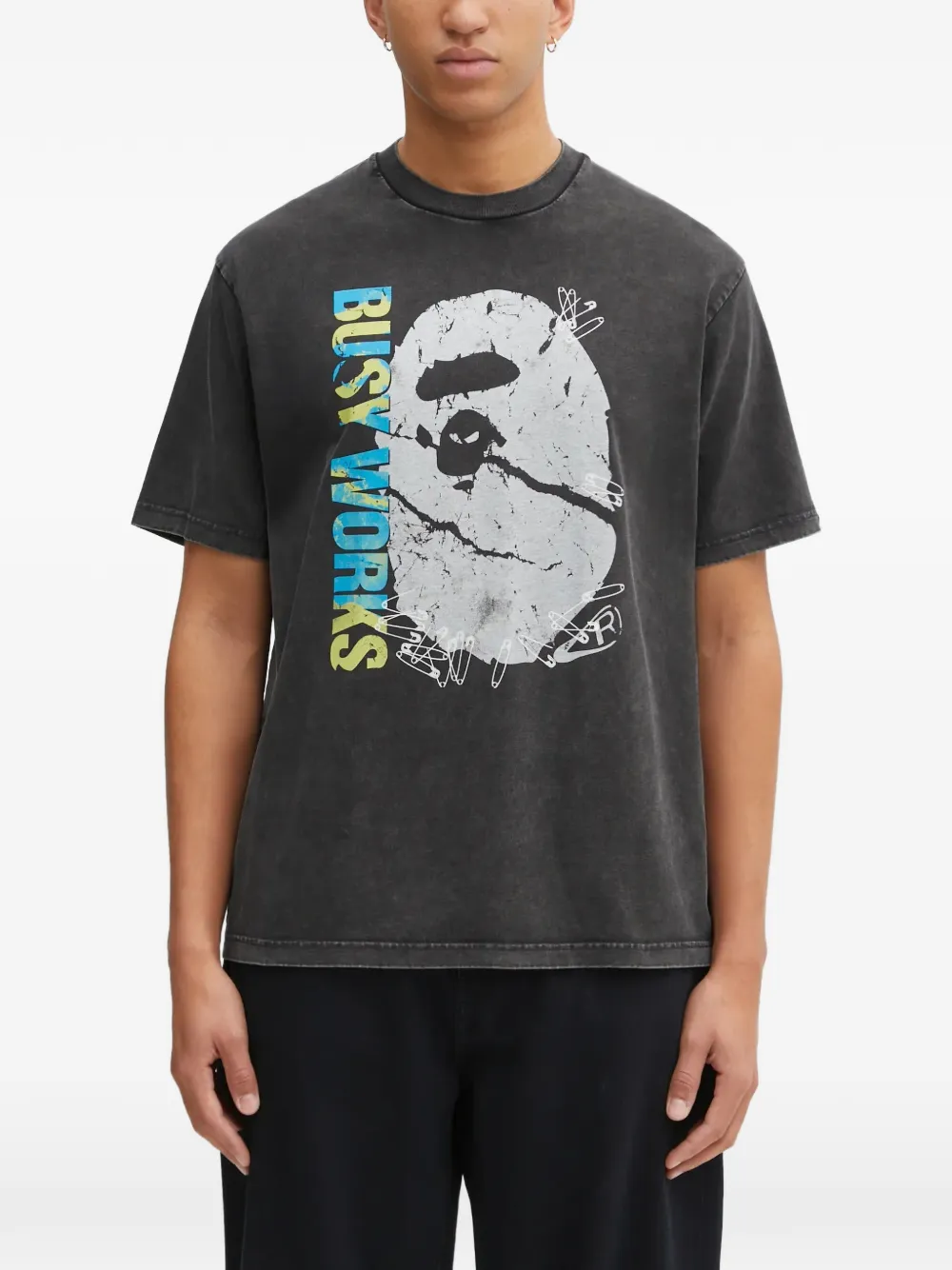 A BATHING APE® graphic-print T-shirt - Nero