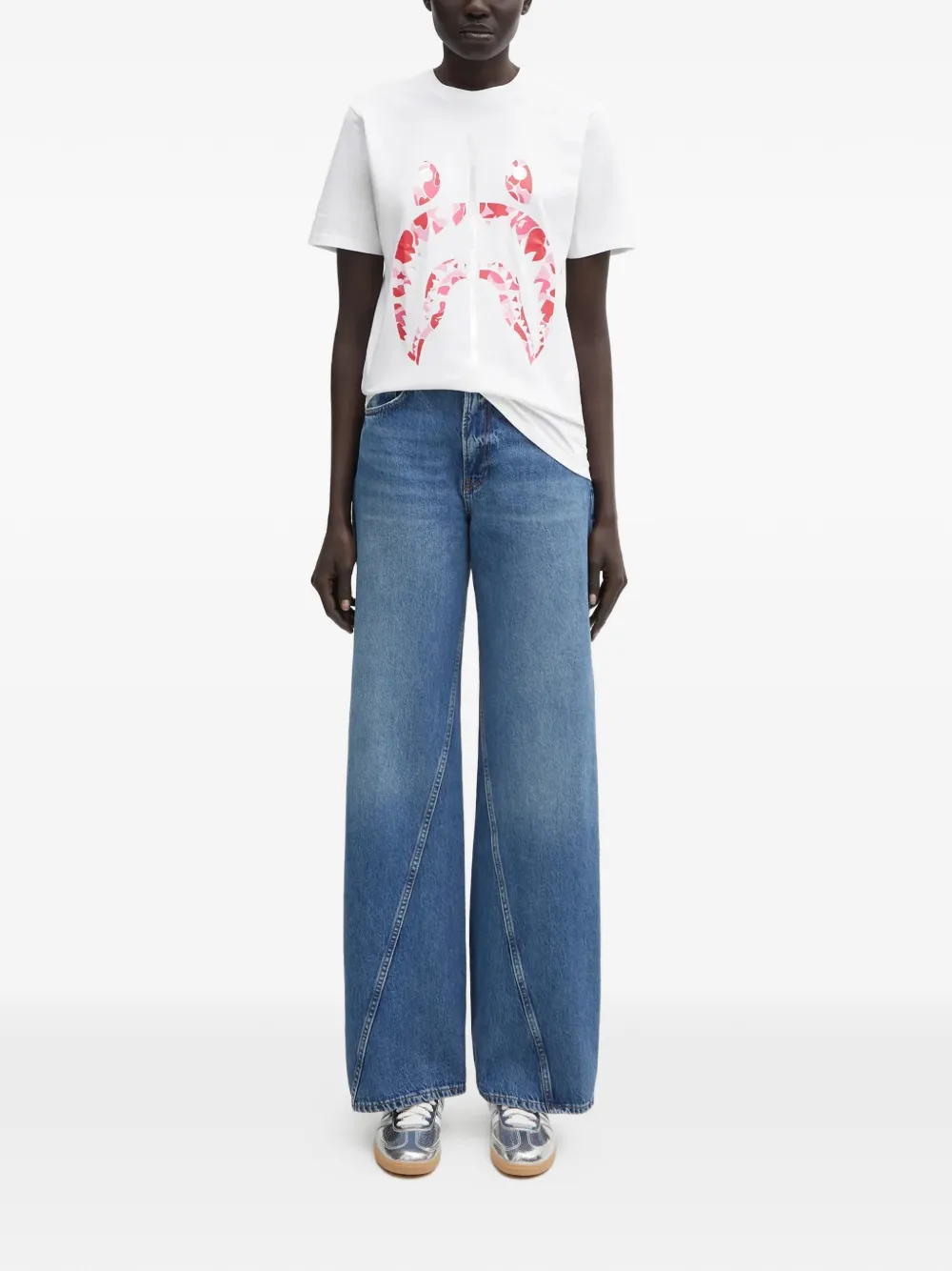 A BATHING APE T-shirt met print Wit