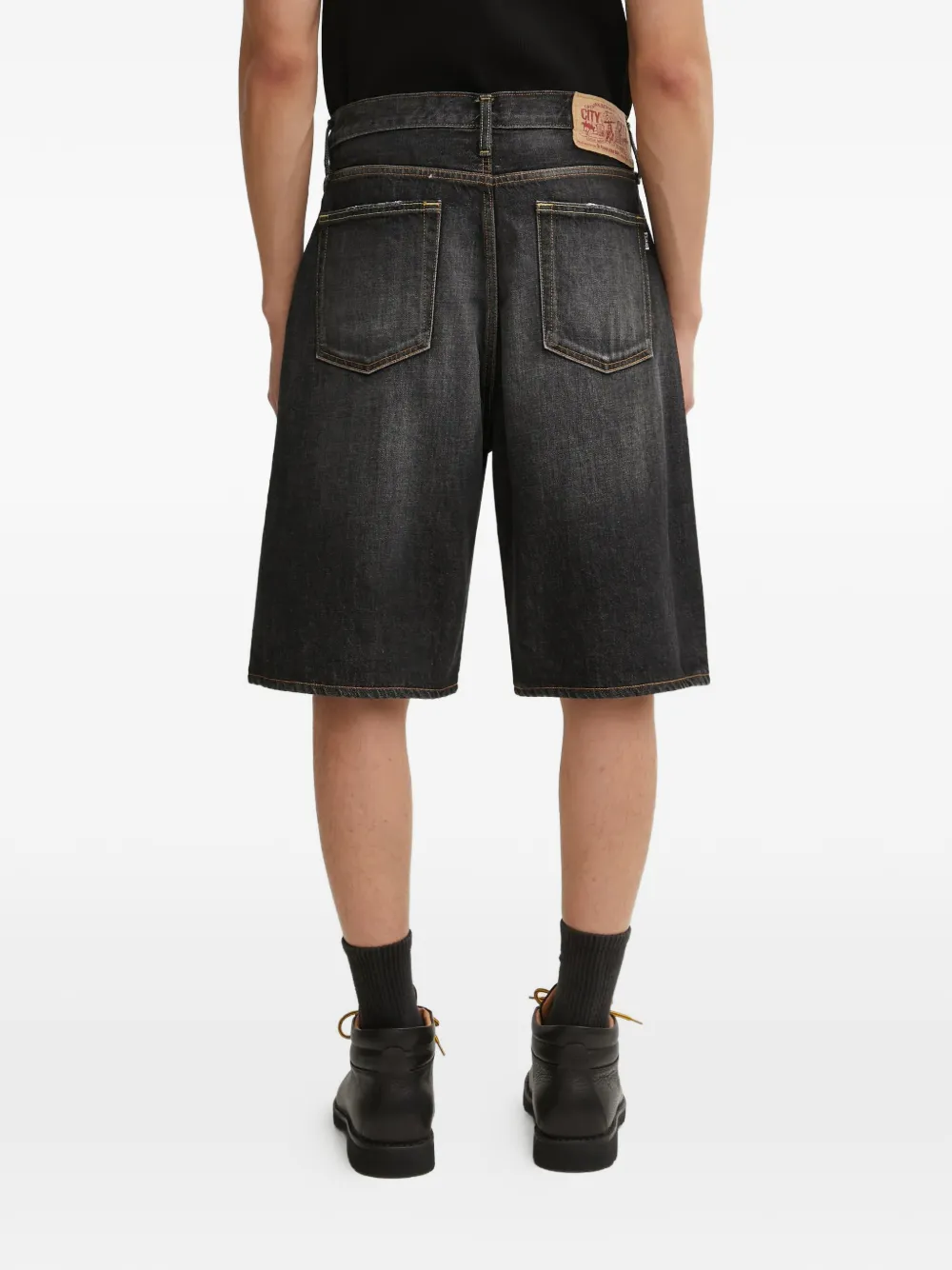 A BATHING APE Twin Sta shorts met print Zwart