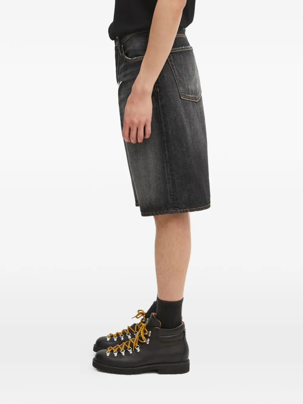 A BATHING APE Twin Sta shorts met print Zwart