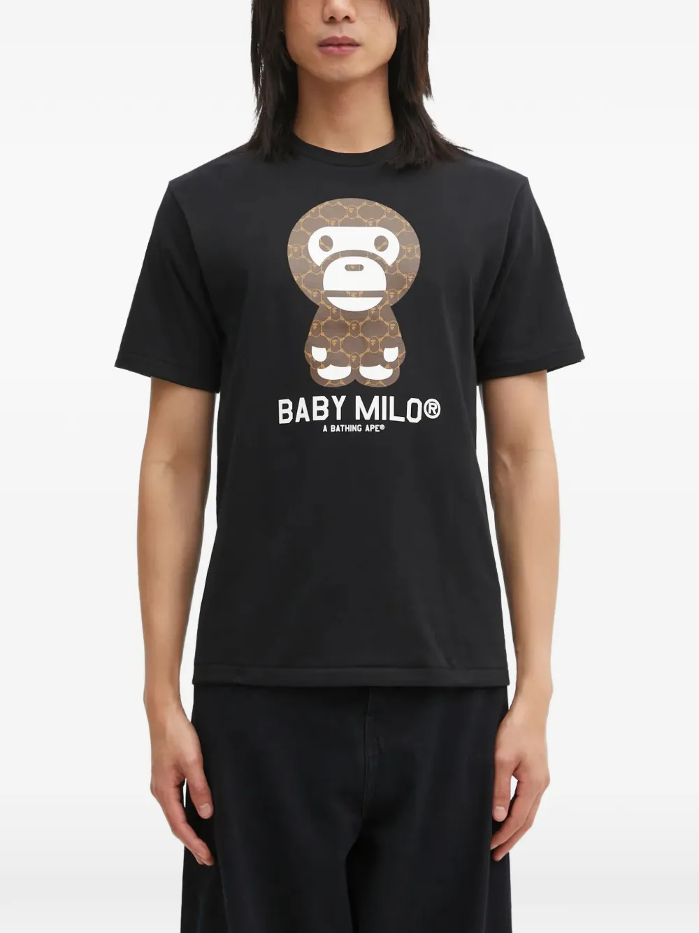 A BATHING APE® graphic-print short-sleeve T-shirt - Nero