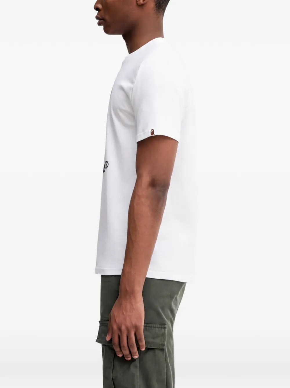 A BATHING APE T-shirt met grafische print Wit